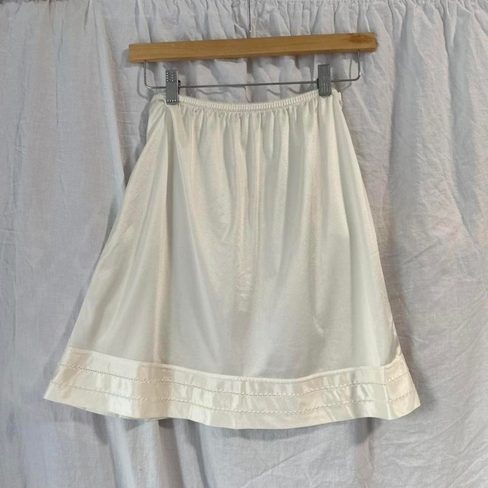 Warner's mini slip skirt in cream